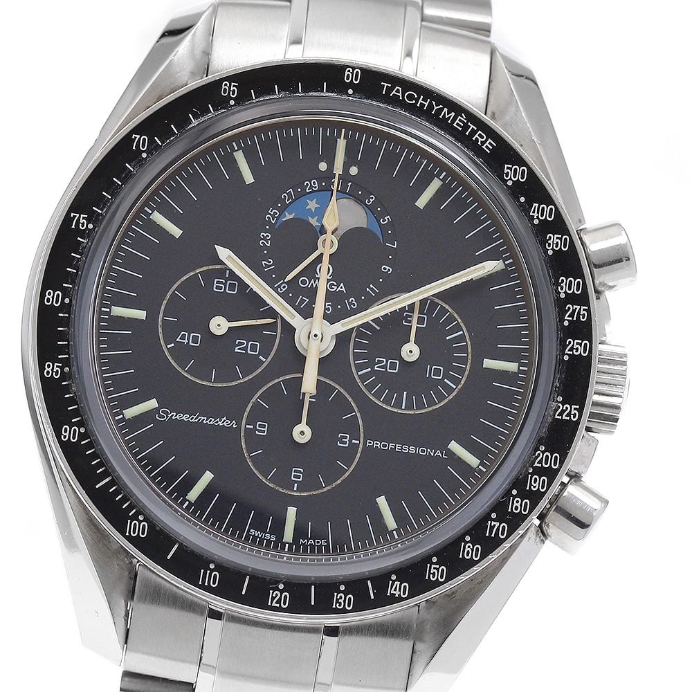 OMEGA SPEEDMASTER PROFESSIONAL STAINLESS STEEL WATCH: OMEGA Speedmaster Professional Stainless Steel Watch Brand: OMEGA Type/Style: Wristwatch Material: Band Material Stainless Steel, Case Material Stainless Steel Color: Case Color Silver Band Color