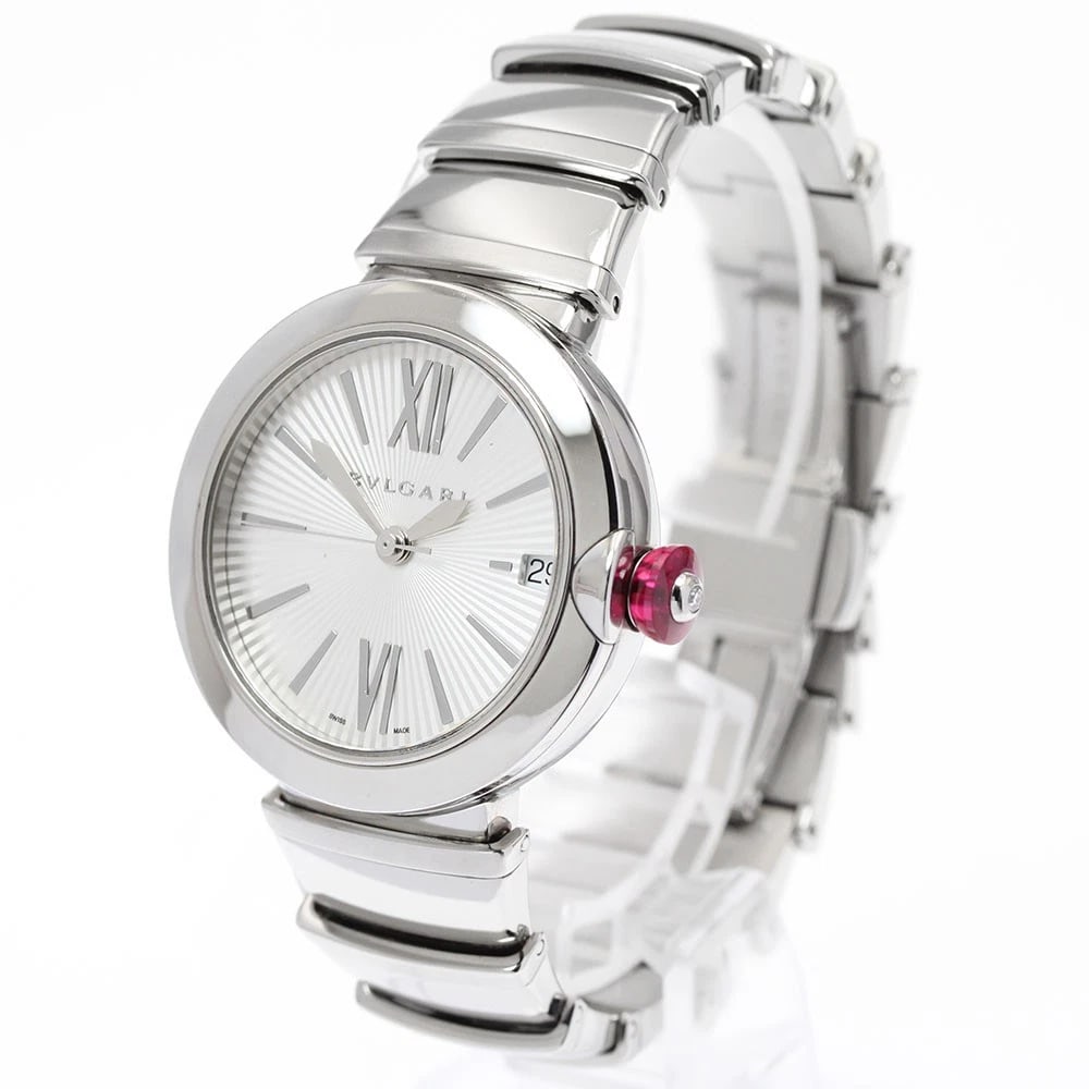 BVLGARI DATE SILVER AUTOMATIC WATCH - 2