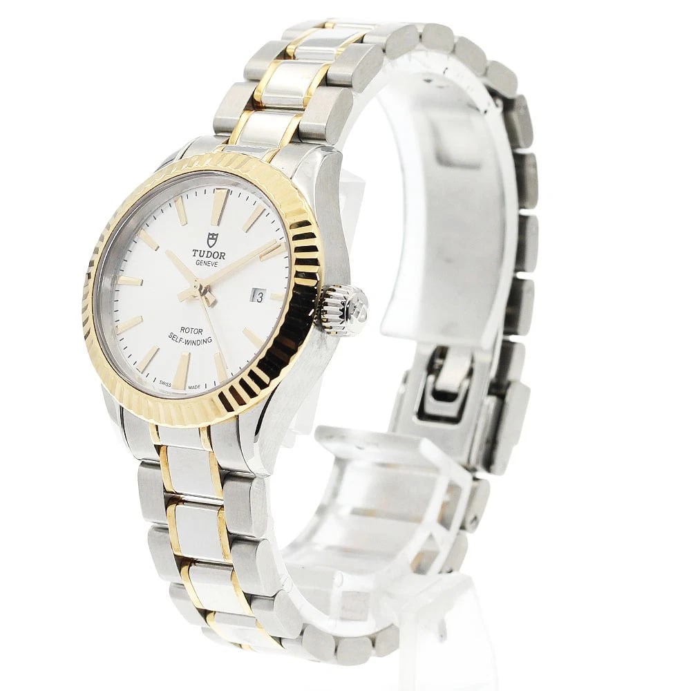 TUDOR STYLE DATE SILVER AUTOMATIC WATCH - 2