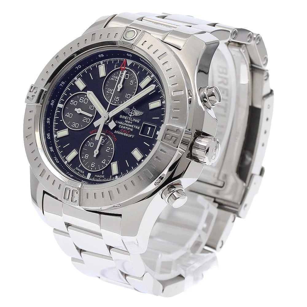 BREITLING CHRONOGRAPH AUTOMATIC BLACK WATCH - 2