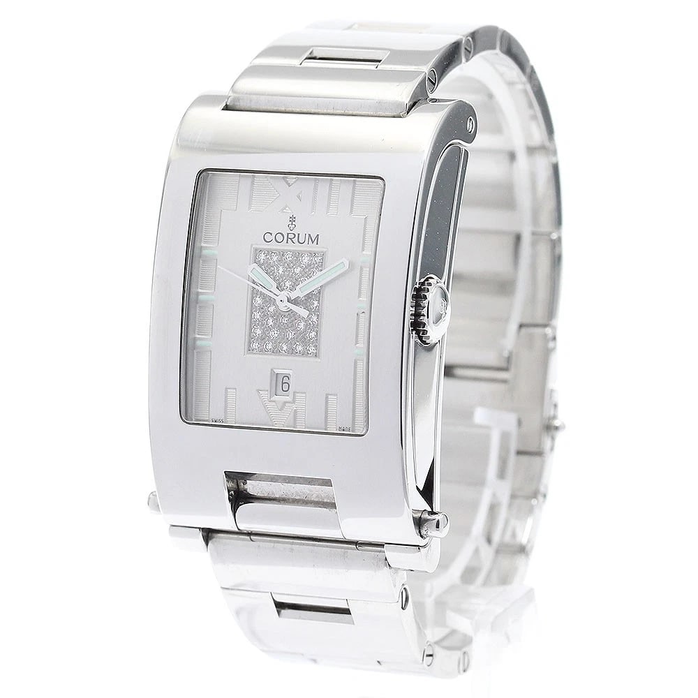 CORUM DABOGAN DATE SILVER AUTOMATIC WATCH - 2