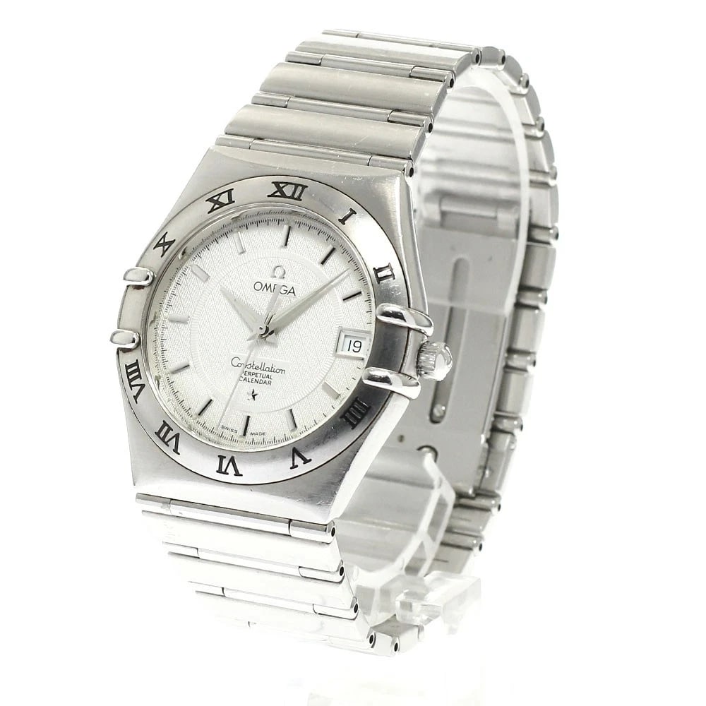 OMEGA CONSTELLATION PERPETUAL SILVER QUARTZ WATCH: OMEGA Constellation Perpetual Silver Quartz Watch Brand: OMEGA Type/Style: Wristwatch Material: Band Material Stainless Steel, Case Material Stainless Steel Color: Band Color Silver Case Color Silver