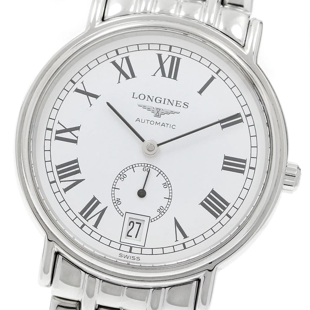 LONGINES PRESSANCE AUTOMATIC WATCH: LONGINES Pressance Automatic Watch Brand: LONGINES Type/Style: Wristwatch Material: Band Material Stainless Steel, Case Material Stainless Steel Color: Case Color Silver Band Color Silver Dial Color