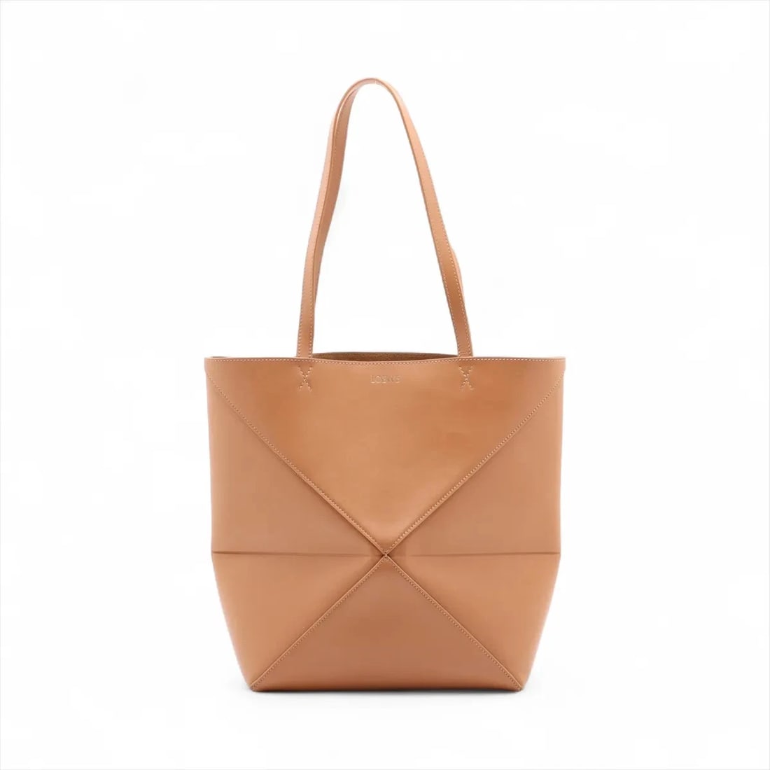 LOEWE PUZZLE FOLD MEDIUM LEATHER TOTE BAG: Loewe puzzle fold Medium Leather Tote bag Brand: Loewe Type/Style: Tote Bag Material: Leather Color: Brown Size: Height:12.2inchLength:9.8inchDepth:5.3inch Accessories: None Accessories Notice: When