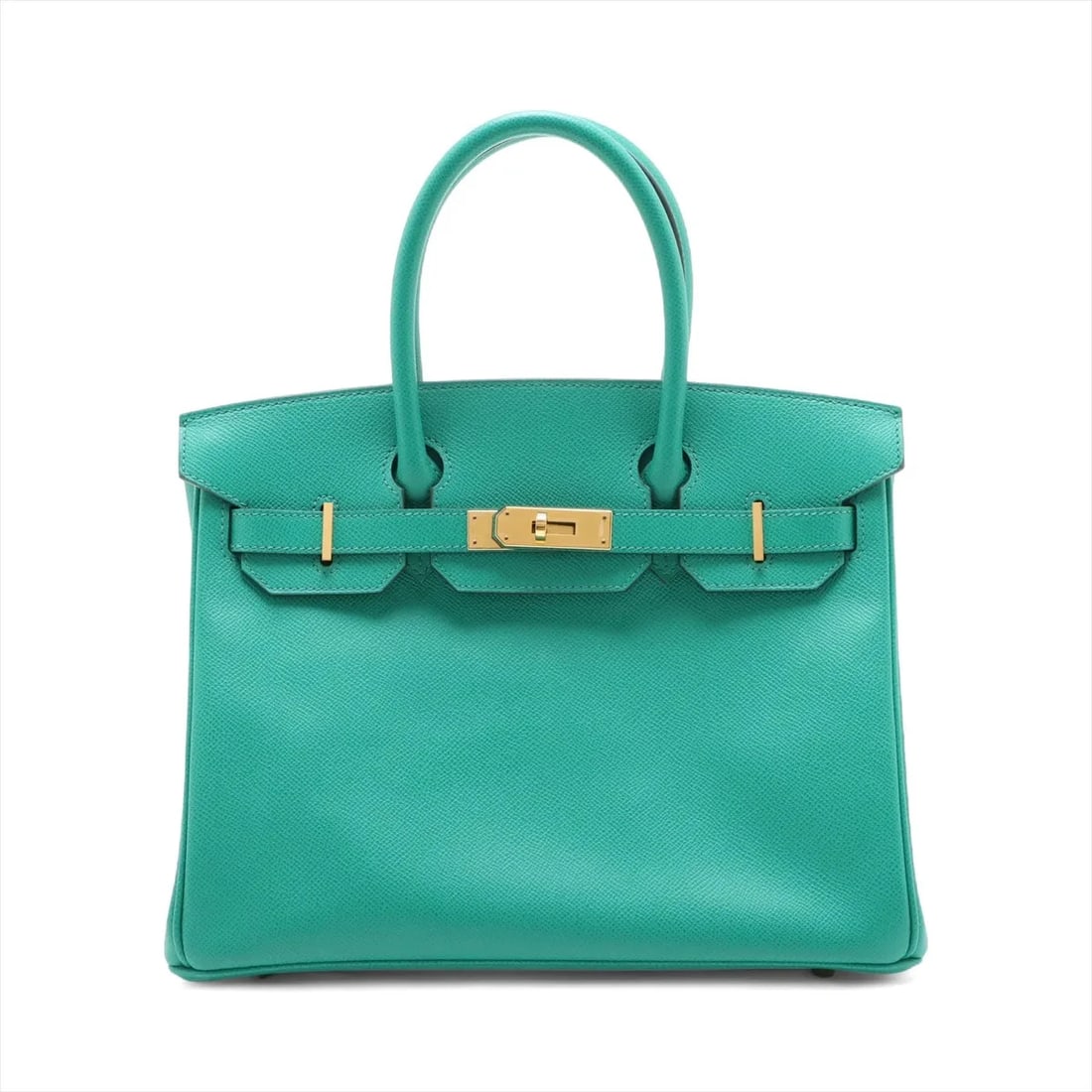 HERMES BIRKIN VEAU EPSOM VALE JADE GOLD METAL: Hermes Birkin Veau Epsom Vale Jade Gold Metal Brand: Hermes Type/Style: Top Handle Bag Material: Veau Epsom Color: Vale Jade Size: Height:9.3inchLength:11.8inchDepth:6.1inch Accessories: None