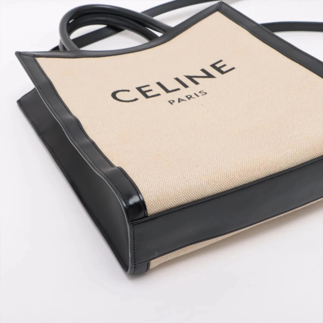 CELINE VERTICAL CABAS CANVAS HANDBAG - 4