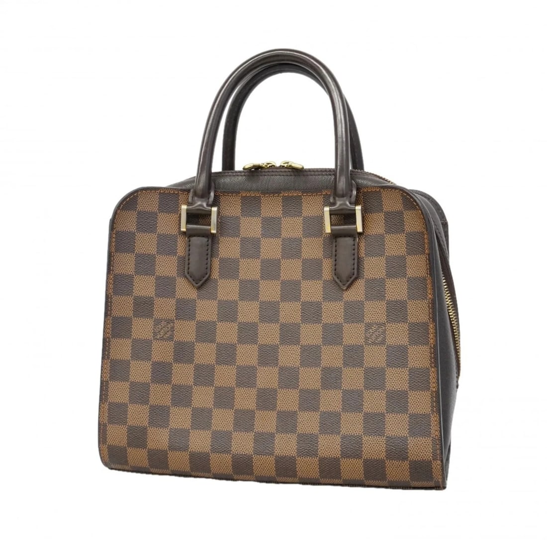 LOUIS VUITTON DAMIER TRIANA HANDBAG: Louis Vuitton Damier Triana handbag Brand: Louis Vuitton Type/Style: Handbag Material: none Color: Ebene Size: (HxWxD) 22cm x 26cm x 12cm / 8.66'' x 10.23'' x 4.72'' Accessories: None Acce