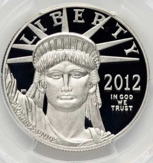 2012-W PROOF PLATINUM EAGLE 1 OZ BLUE GRADIENT (1 of 2)