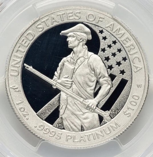 2012-W PROOF PLATINUM EAGLE 1 OZ BLUE GRADIENT - 2