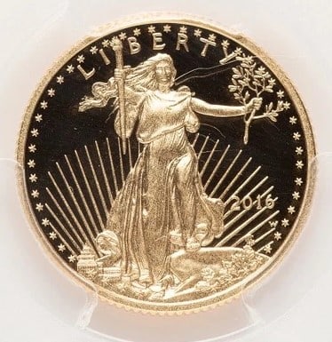 2016-W PROOF GOLD EAGLE 1/4 OZ FS ED MOY (1 of 2)