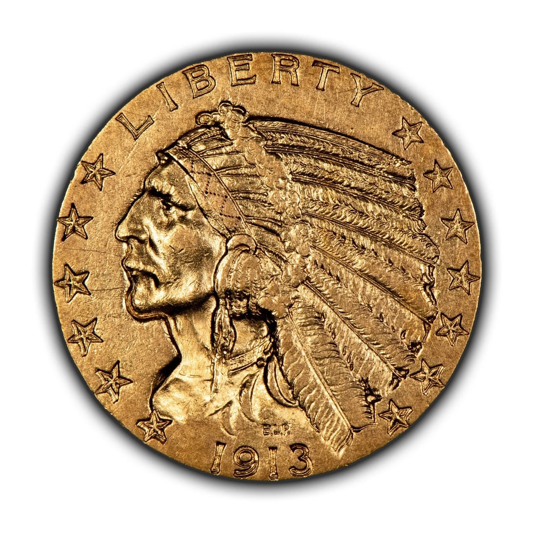 1913 G$5 INDIAN HEAD GOLD HALF EAGLE: 1913 G$5 Indian Head Gold Half Eagle Brand/Mint: U.S. Mint Year: 1913 Fineness: 0.9 Country of Origin: United States Accessories: None Accessories Notice: When purchasing pre-owned goods, please re