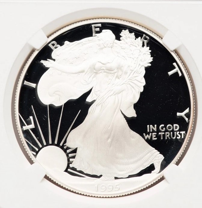 1995-P PROOF SILVER EAGLE 1 OZ MIKE CASTLE (1 of 2)