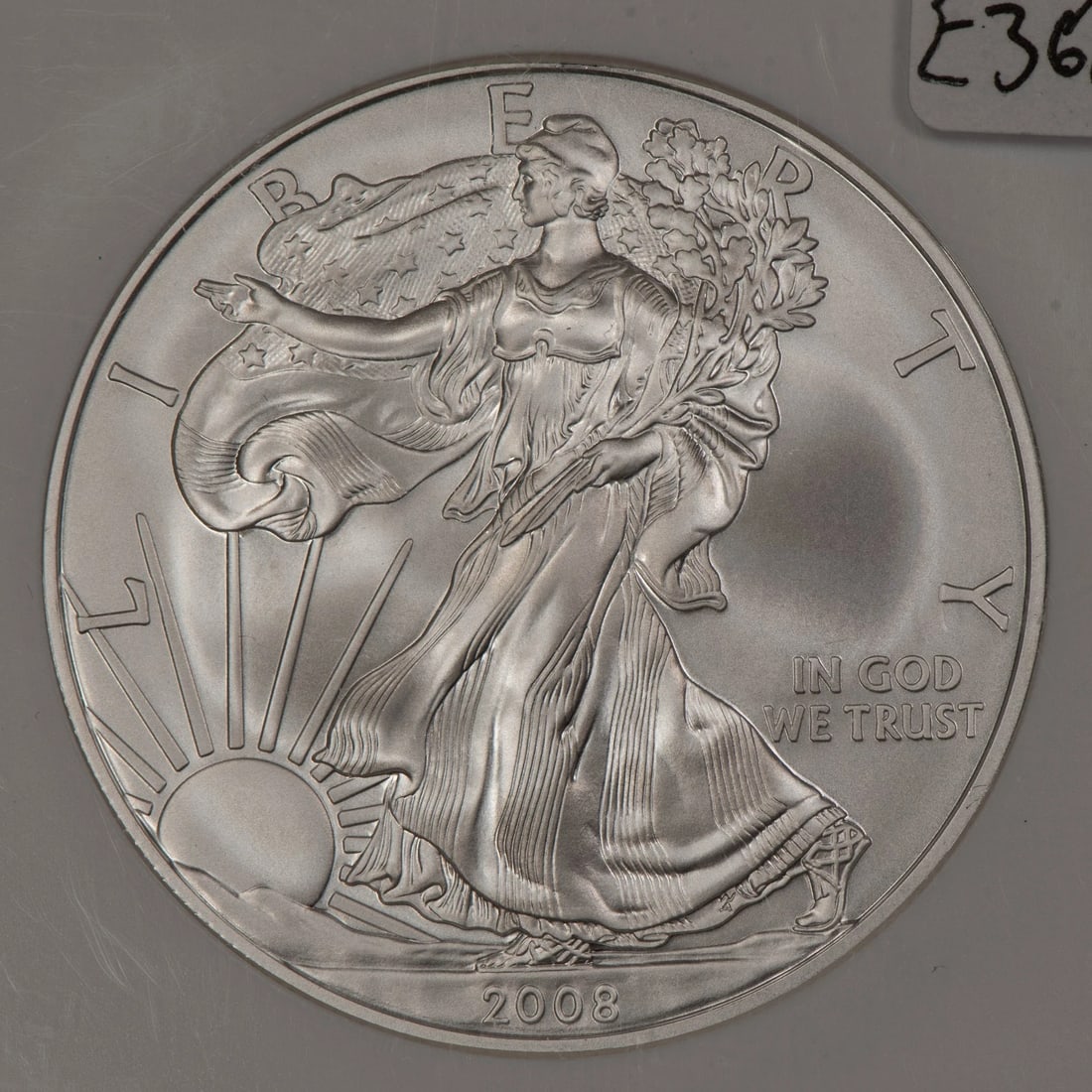 2008-W 1 OZ SILVER EAGLE BURNISHED (1 of 2)