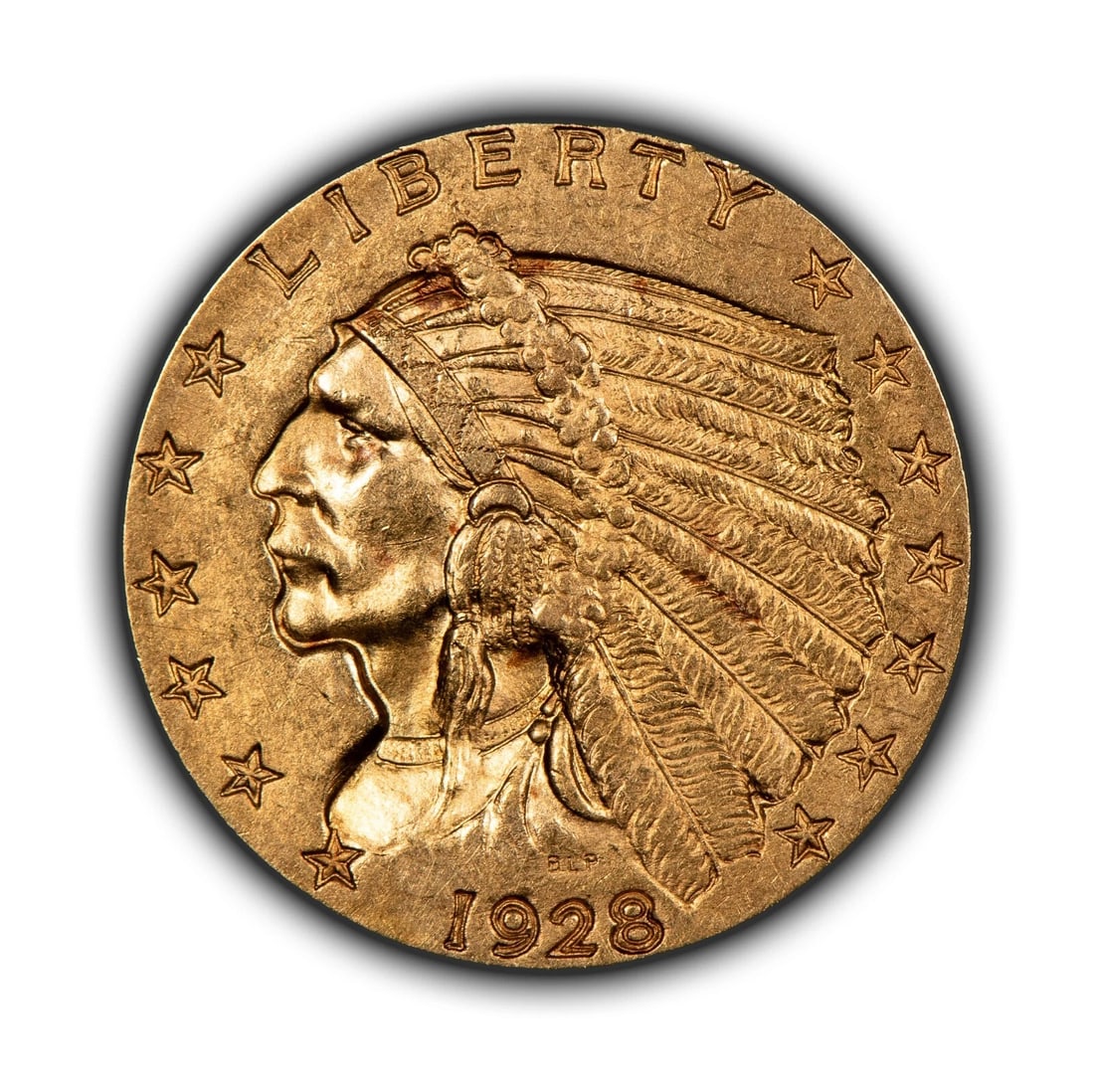 1928 G$2.50 INDIAN HEAD GOLD QUARTER EAGLE: 1928 G$2.50 Indian Head Gold Quarter Eagle Brand/Mint: U.S. Mint Year: 1928 Fineness: 0.9 Country of Origin: United States Accessories: None Accessories Notice: When purchasing pre-owned goods, ple