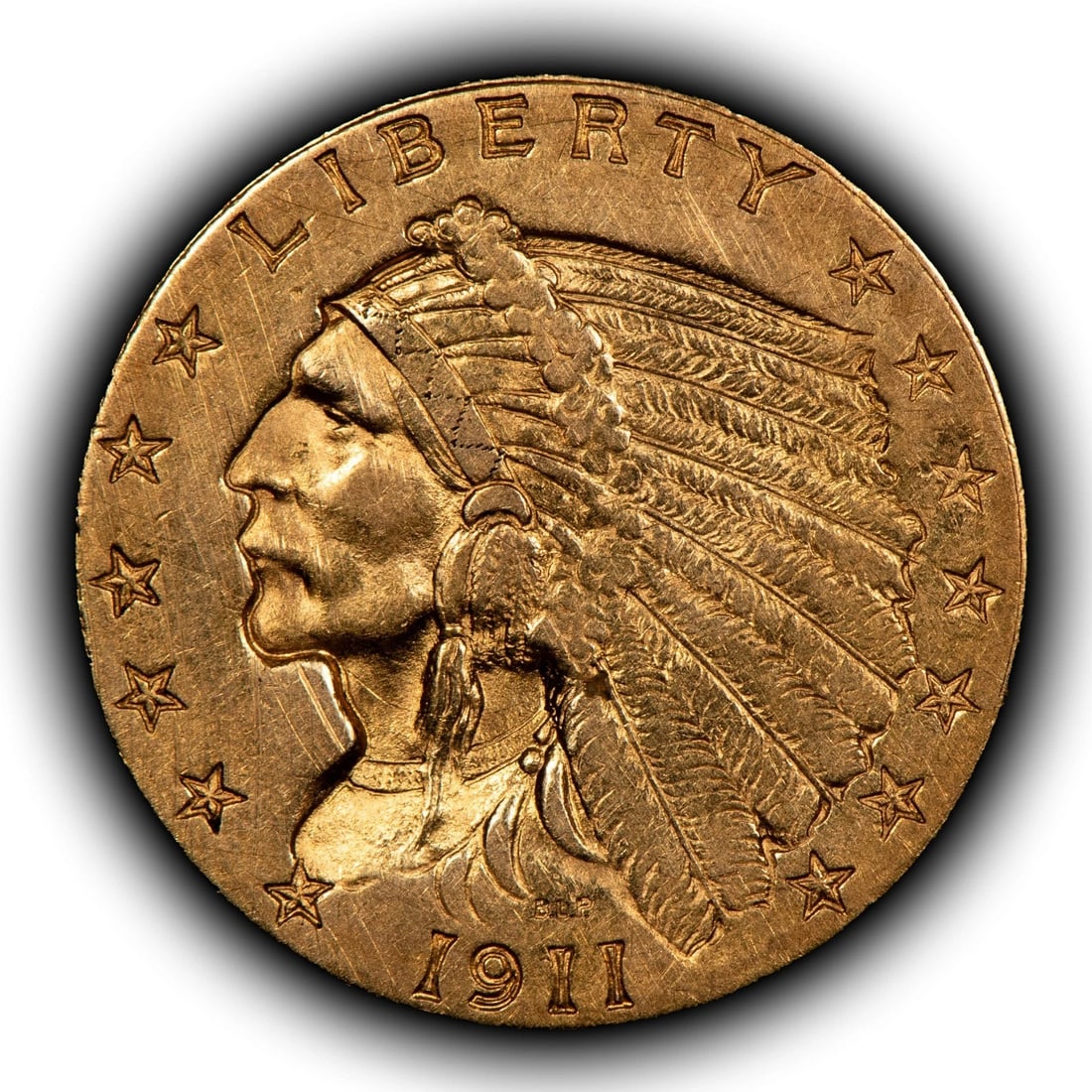 1911 G$2.50 INDIAN HEAD GOLD QUARTER EAGLE: 1911 G$2.50 Indian Head Gold Quarter Eagle Brand/Mint: U.S. Mint Year: 1911 Fineness: 0.9 Country of Origin: United States Accessories: None Accessories Notice: When purchasing pre-owned goods, ple