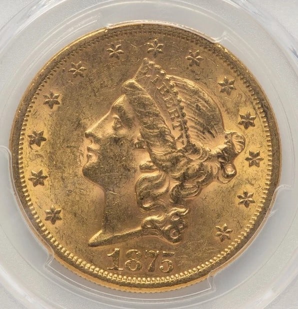 1875-S $20 LIBERTY DOUBLE EAGLE (1 of 2)