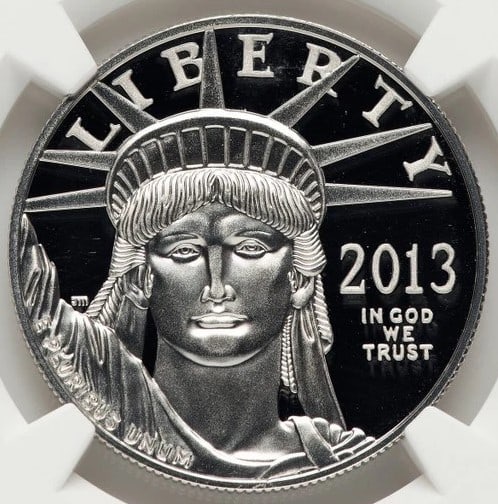 2013-W PROOF PLATINUM EAGLE 1 OZ BROWN LABEL (1 of 2)