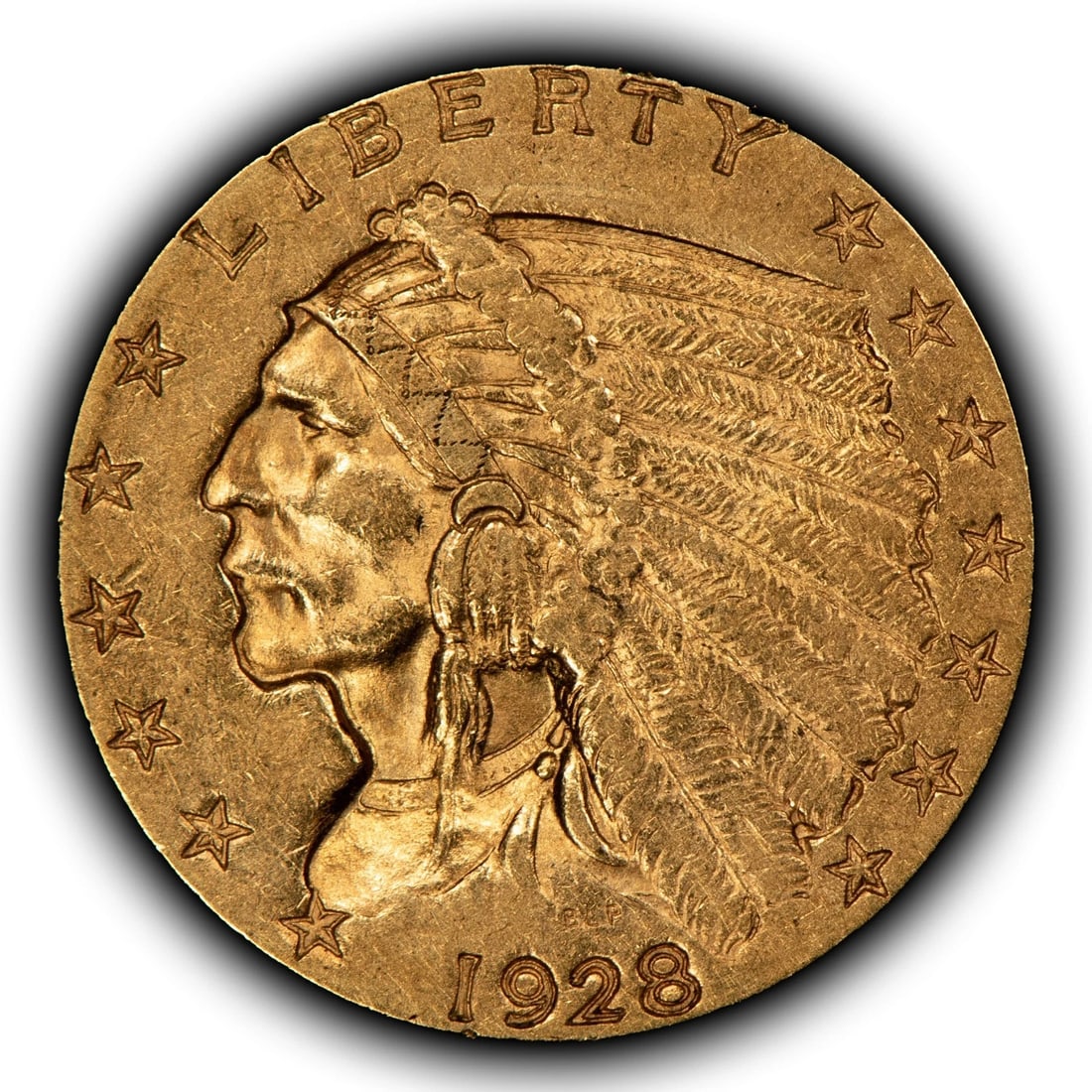 1928 G$2.50 INDIAN HEAD GOLD QUARTER EAGLE: 1928 G$2.50 Indian Head Gold Quarter Eagle Brand/Mint: U.S. Mint Year: 1928 Fineness: 0.9 Country of Origin: United States Accessories: None Accessories Notice: When purchasing pre-owned goods, ple