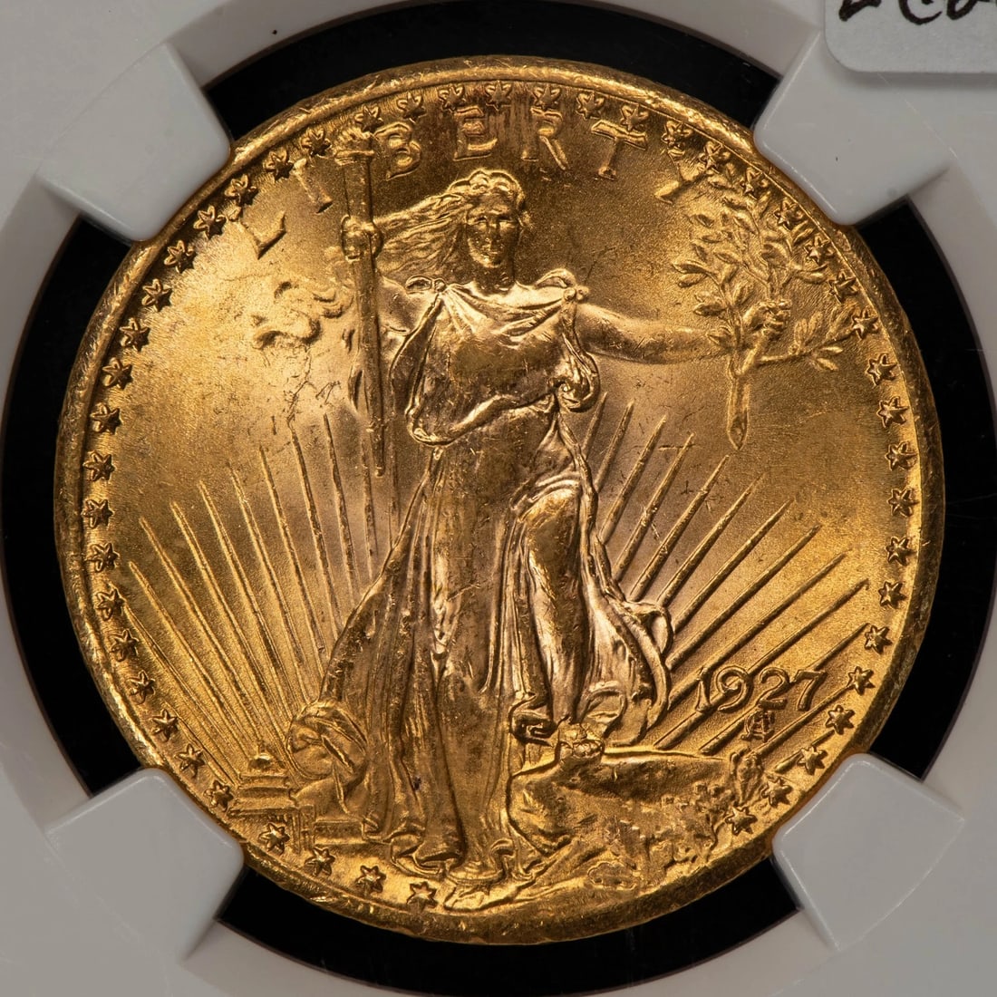 1927 G$20 SAINT-GAUDENS GOLD DOUBLE EAGLE: 1927 G$20 Saint-Gaudens Gold Double Eagle Brand/Mint: U.S. Mint Year: 1927 Fineness: 0.9 Country of Origin: United States Accessories: None Accessories Notice: When purchasing pre-owned goods, plea