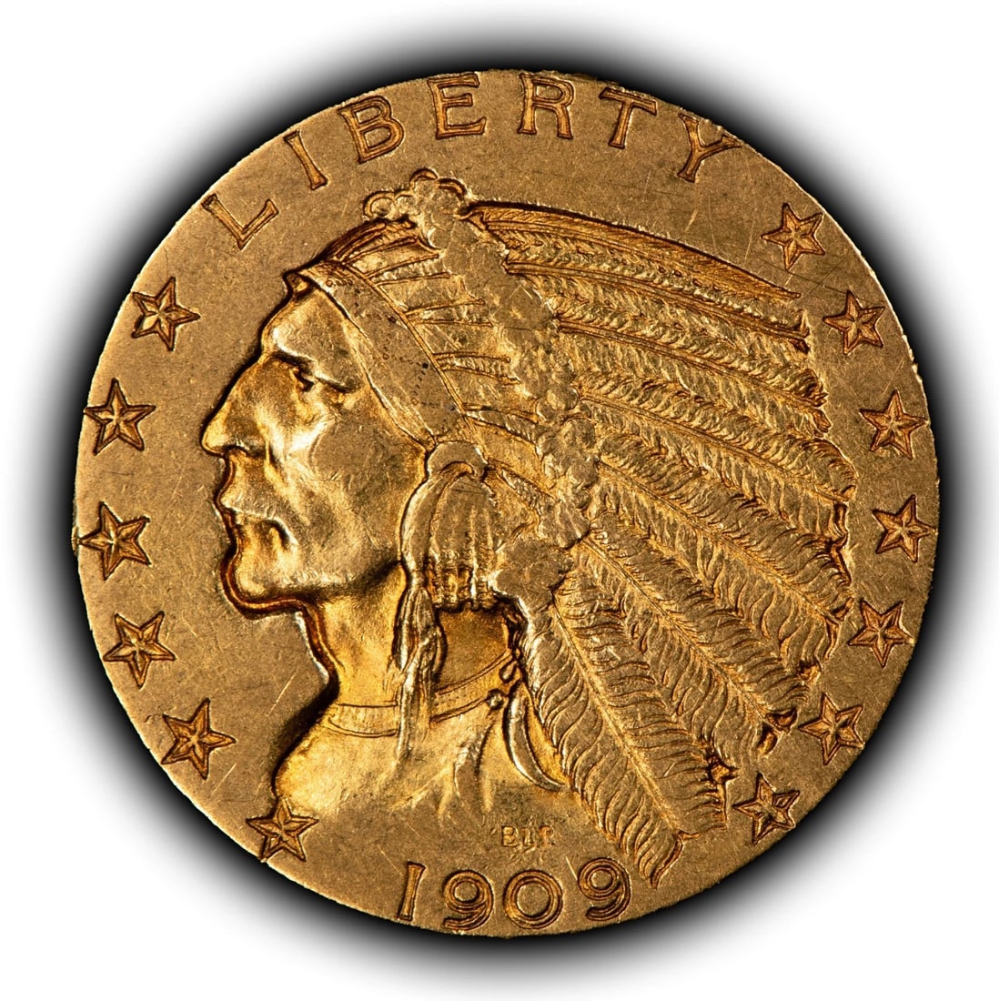1909 G$5 INDIAN HEAD GOLD HALF EAGLE: 1909 G$5 Indian Head Gold Half Eagle Brand/Mint: U.S. Mint Year: 1909 Fineness: 0.9 Country of Origin: United States Accessories: None Accessories Notice: When purchasing pre-owned goods, please re
