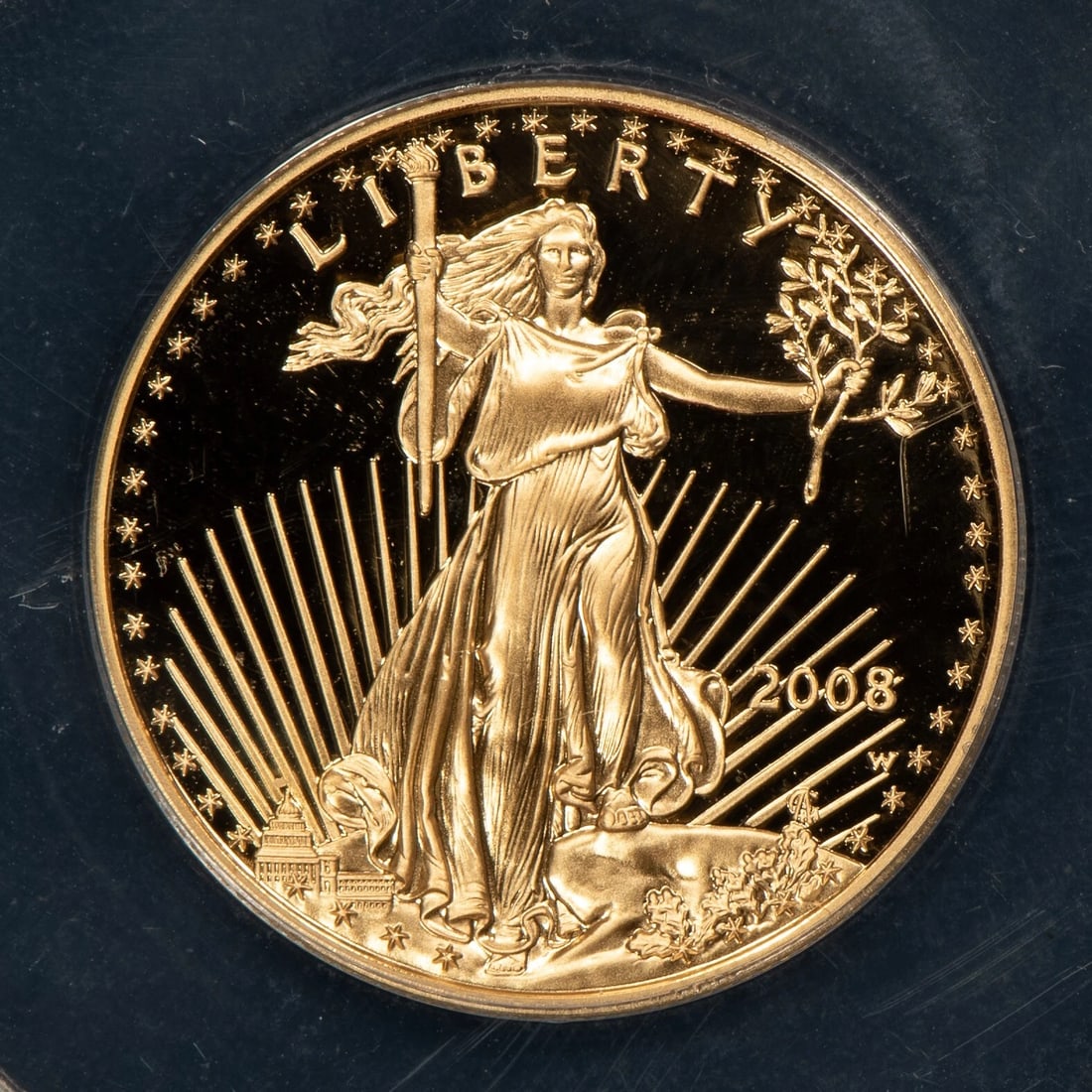 2008-W G$25 1/2 OZ GOLD AMERICAN EAGLE PROOF: 2008-W G$25 1/2 oz Gold American Eagle Proof Brand/Mint: U.S. Mint Year: 2008 Fineness: 0.9167 Country of Origin: United States Accessories: None Accessories Notice: When purchasing pre-owned goods