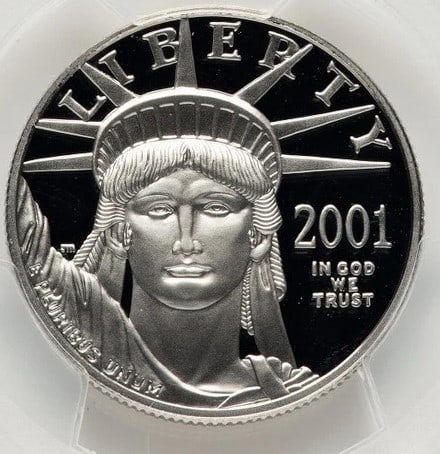 2001-W PROOF PLATINUM EAGLE 1/2 OZ (1 of 2)