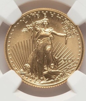 2021-W TY2 GOLD EAGLE 1/4 OZ: 2021-W TY2 Gold Eagle 1/4 oz Year: 2021 Composition: GOLD Denomination: $10 Country of Origin: United States Accessories: None Accessories Notice: When purchasing pre-owned goods, please refer to t
