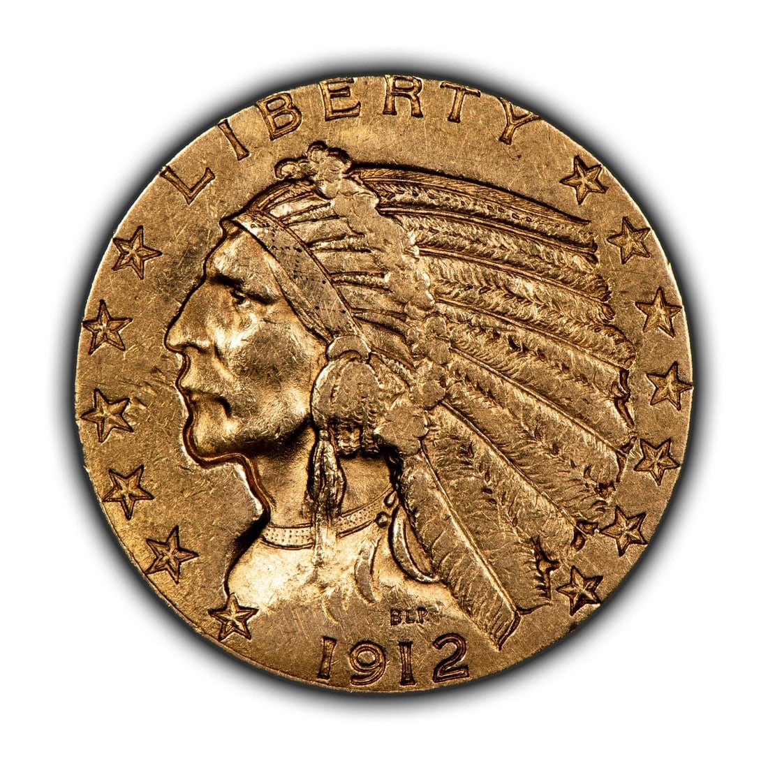 1912 G$5 INDIAN HEAD GOLD HALF EAGLE: 1912 G$5 Indian Head Gold Half Eagle Brand/Mint: U.S. Mint Year: 1912 Fineness: 0.9 Country of Origin: United States Accessories: None Accessories Notice: When purchasing pre-owned goods, please re
