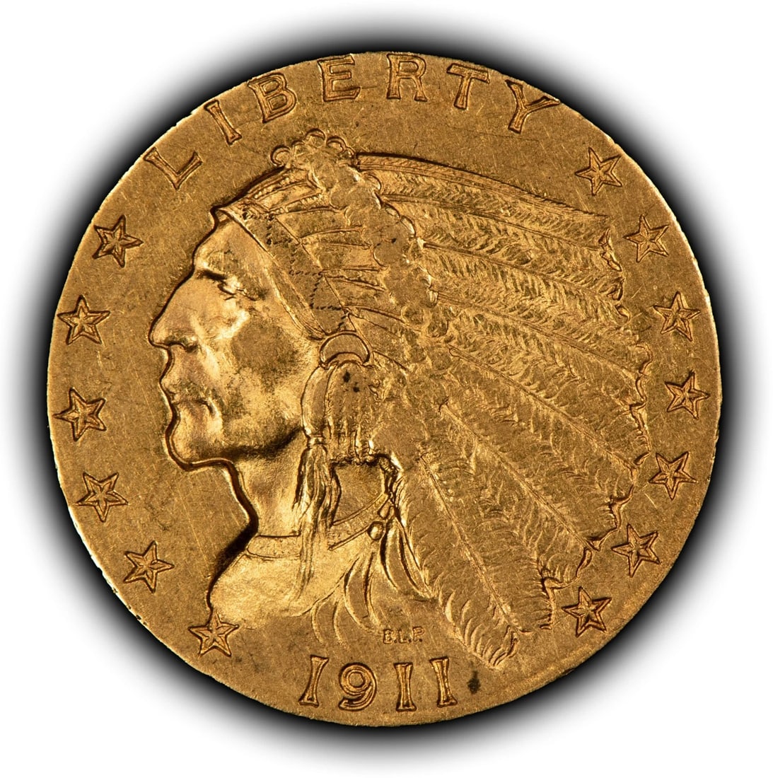 1911 G$2.50 INDIAN HEAD GOLD QUARTER EAGLE: 1911 G$2.50 Indian Head Gold Quarter Eagle Brand/Mint: U.S. Mint Year: 1911 Fineness: 0.9 Country of Origin: United States Accessories: None Accessories Notice: When purchasing pre-owned goods, ple