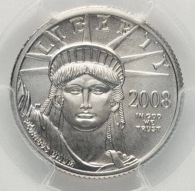 2008-W BURNISHED PLATINUM EAGLE 1/4 OZ BLUE GRADIENT: 2008-W Burnished Platinum Eagle 1/4 oz Blue Gradient Year: 2008 Composition: Platinum Denomination: $25 Country of Origin: United States Accessories: None Accessories Notice: When purchasing pre-ow