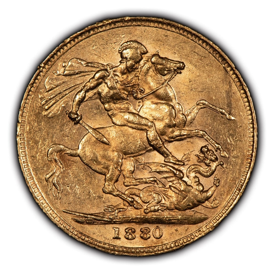 1880 GREAT BRITAIN SOVEREIGN GOLD COIN - LUSTER: 1880 Great Britain Sovereign Gold Coin - Luster Brand/Mint: British Royal Mint Year: 1979 Fineness: 0.9167 Country of Origin: United Kingdom Accessories: None Accessories Notice: When purchasing pr