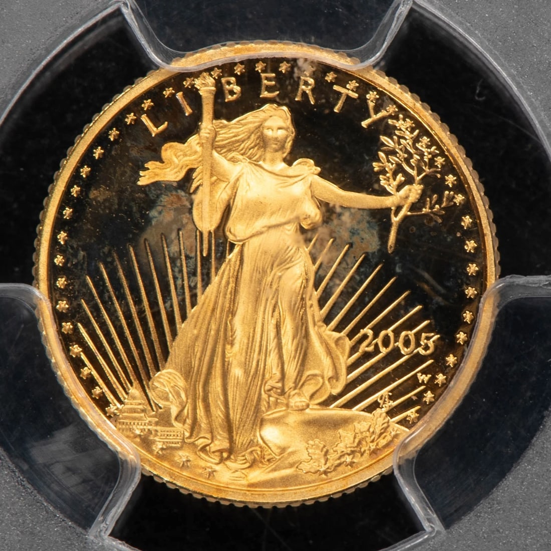2005-W G$5 1/10 OZ GOLD AMERICAN EAGLE PROOF (1 of 2)