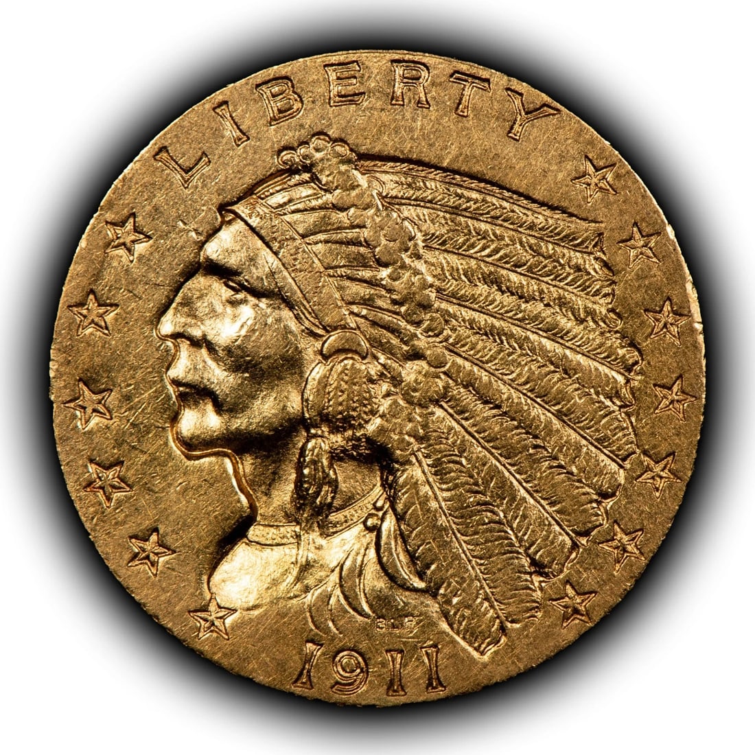 1911 G$2.50 INDIAN HEAD GOLD QUARTER EAGLE: 1911 G$2.50 Indian Head Gold Quarter Eagle Brand/Mint: U.S. Mint Year: 1911 Fineness: 0.9 Country of Origin: United States Accessories: None Accessories Notice: When purchasing pre-owned goods, ple