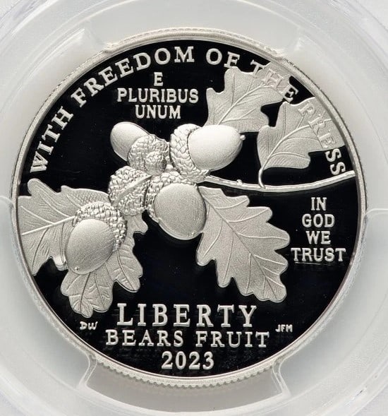 2023-W PROOF PLATINUM EAGLE 1 OZ FDI THOMAS CLEVELAND: 2023-W Proof Platinum Eagle 1 oz FDI Thomas Cleveland Year: 2023 Composition: Platinum Denomination: $100 Country of Origin: United States Accessories: None Accessories Notice: When purchasing pre-