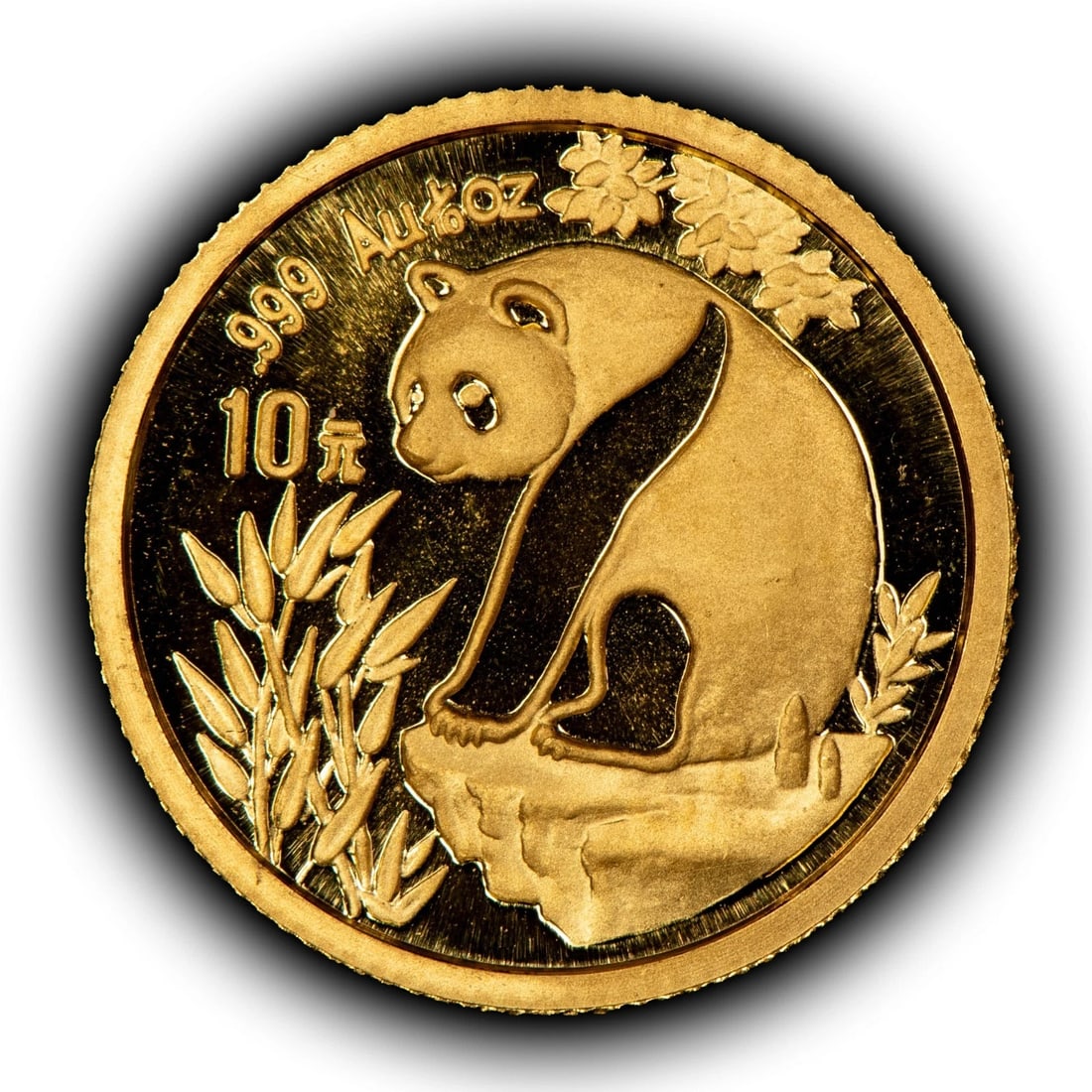 1993 CHINA 10 YUAN 1/10 OZ GOLD PANDA COIN - TENTH-OUNCE: 1993 China 10 Yuan 1/10 oz Gold Panda Coin - Tenth-Ounce Brand/Mint: Chinese Mint Year: 1993 Fineness: 0.999 Country of Origin: China Accessories: None Accessories Notice: When purchasing pre-owned