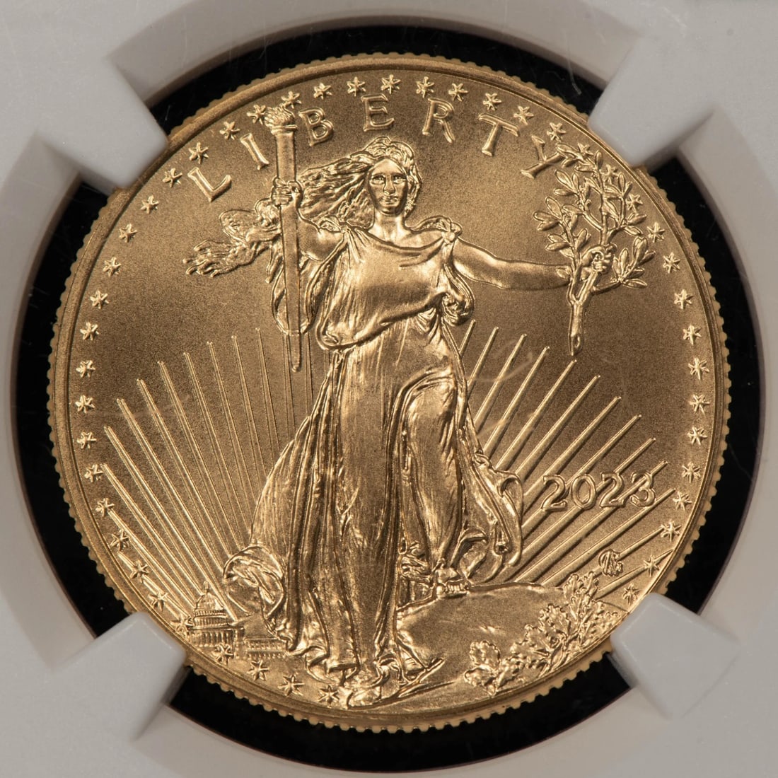 2023 G$25 1/2 OZ GOLD AMERICAN EAGLE /CABRAL SEALED BO: 2023 G$25 1/2 oz Gold American Eagle /Cabral Sealed Bo Brand/Mint: U.S. Mint Year: 2023 Fineness: 0.9167 Country of Origin: United States Accessories: None Accessories Notice: When purchasing pre-o