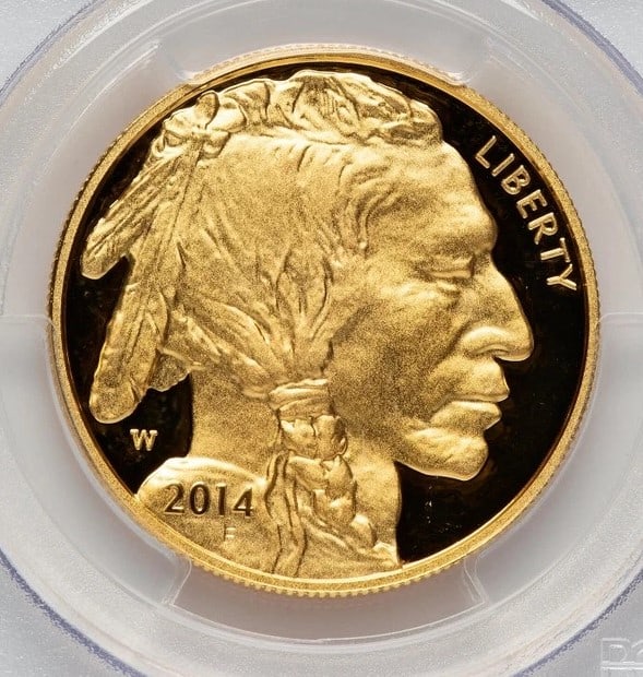 2014-W PROOF GOLD BUFFALO 1 OZ FS JAMES EARLE FRASER: 2014-W Proof Gold Buffalo 1 oz FS James Earle Fraser Year: 2014 Composition: GOLD Denomination: $50 Country of Origin: United States Accessories: None Accessories Notice: When purchasing pre-owned