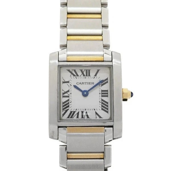 CARTIER TANK FRANCAISE WHITE WATCH: Cartier Tank Francaise White Watch Brand: CARTIER Type/Style: Wristwatch Material: Band Material Stainless Steel / Yellow Gold / Glass Crystal Case Material N/A Color: Dial Color White Size: Wrist