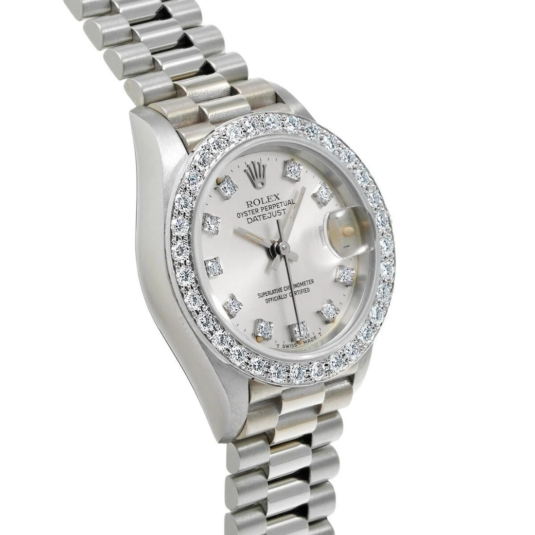 ROLEX DATEJUST SILVER WATCH - 3