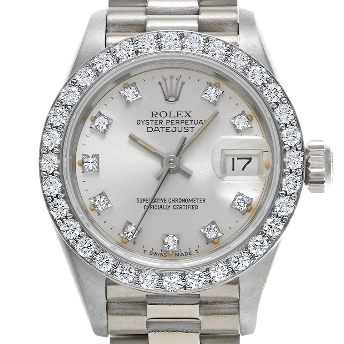 ROLEX DATEJUST SILVER WATCH - 4