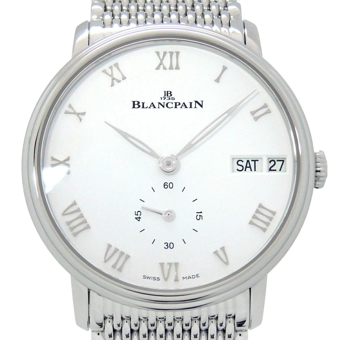 BLANCPAIN WATCH STAINLESS STEEL WATCH: Blancpain Watch Stainless Steel Watch Brand: BLANCPAIN Type/Style: Wristwatch Material: Case Material N/A Band Material Stainless Steel Color: Dial Color Size: Wrist Size 17.5cm Case Size 40.5mm