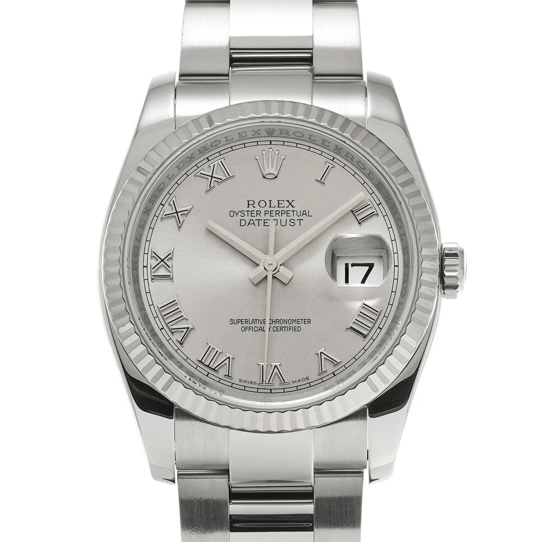 ROLEX DATEJUST SILVER WATCH: Rolex Datejust Silver Watch Brand: ROLEX Type/Style: Wristwatch Material: Band Material Stainless Case Material Sapphire Crystal Color: Dial Color Size: Wrist Size 18.5cm Case Size 36 x 36 mm