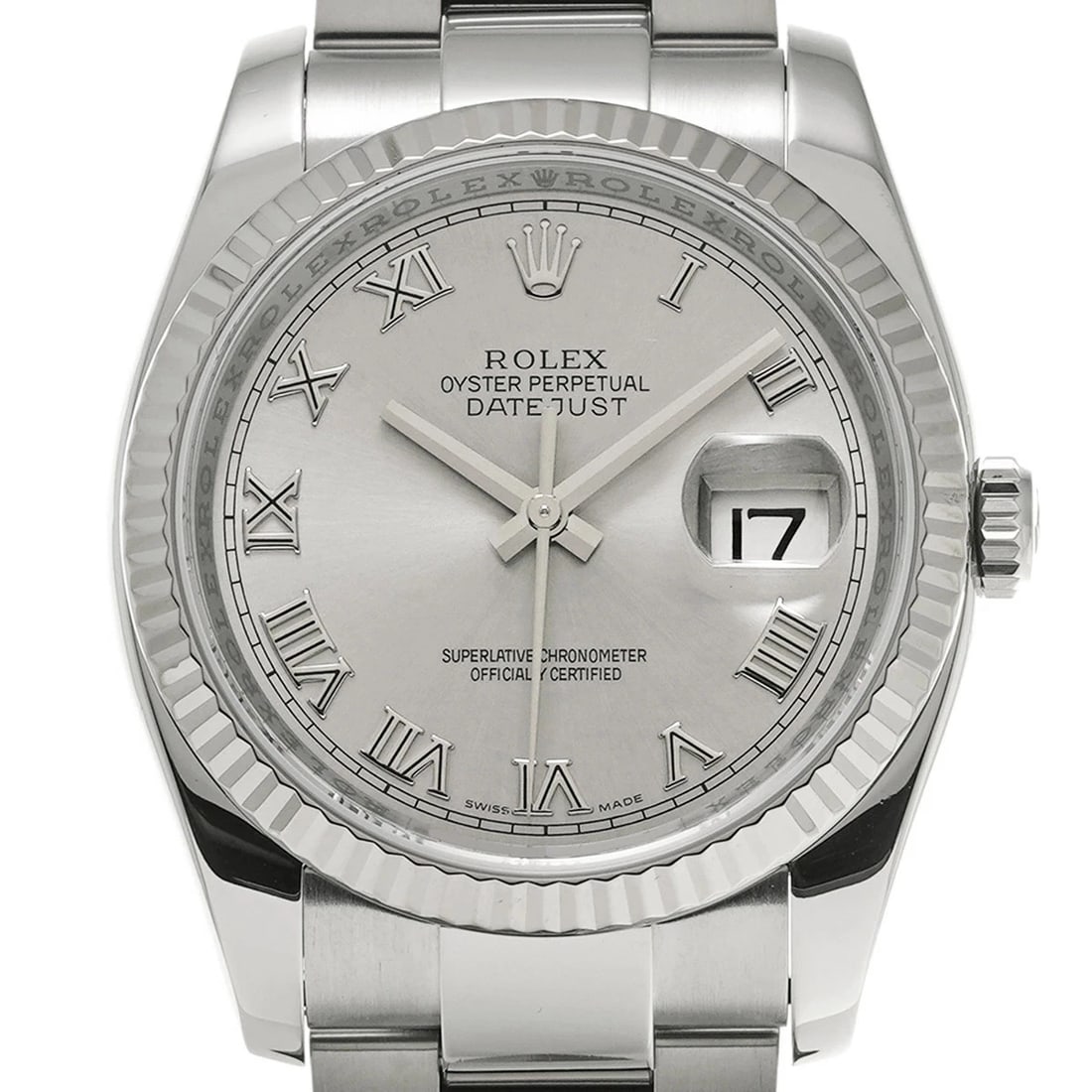 ROLEX DATEJUST SILVER WATCH - 4