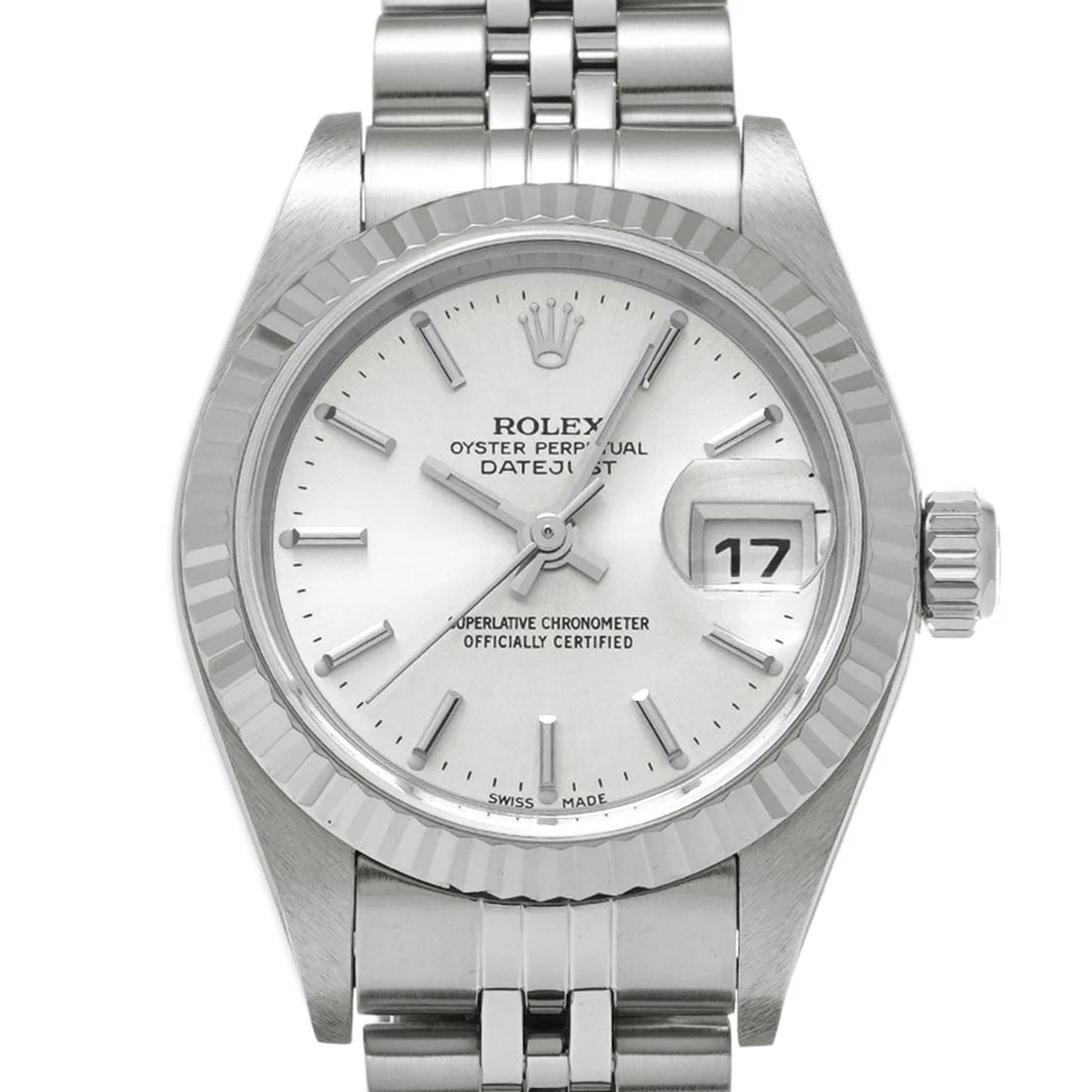 ROLEX DATEJUST SILVER WATCH - 4