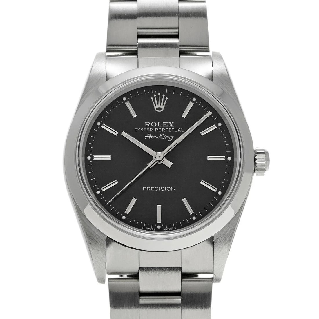 ROLEX AIR KING BLACK WATCH: Rolex Air King Black Watch Brand: ROLEX Type/Style: Wristwatch Material: Band Material Stainless Case Material Sapphire Crystal Color: Dial Color Black Size: Wrist Size 19cm Case Size 34 x 34 mm