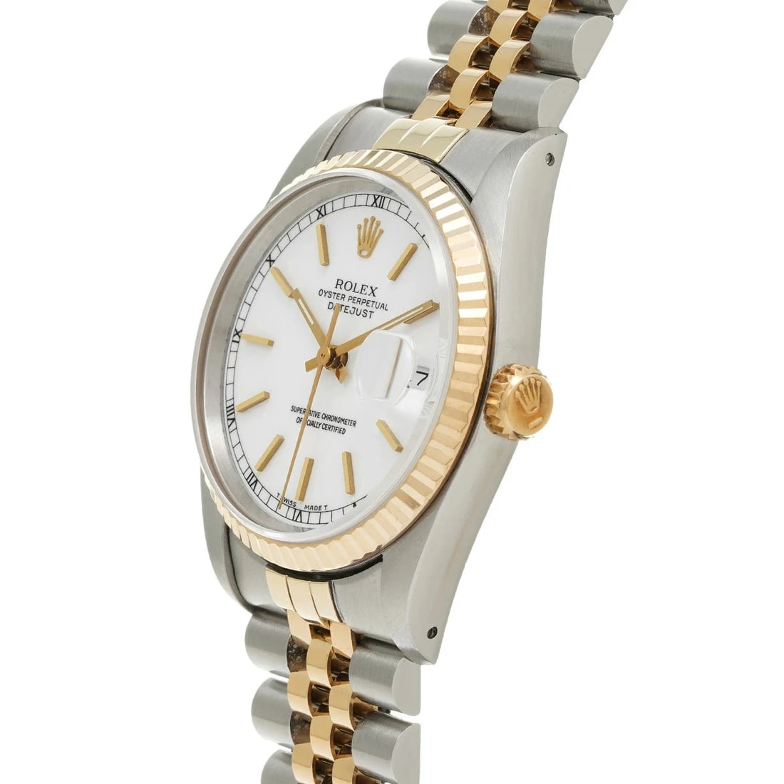 ROLEX DATEJUST WHITE WATCH - 2