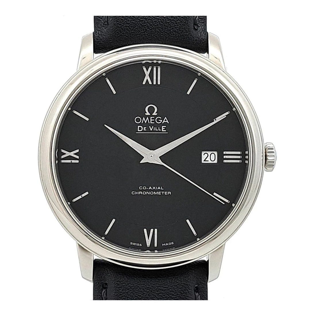 OMEGA BLACK WATCH: Omega Black Watch Brand: OMEGA Type/Style: Wristwatch Material: Case Material N/A Band Material Stainless Steel Color: Dial Color Black Size: Wrist Size 16cm?20cm Case Size 40mm Accessories: None