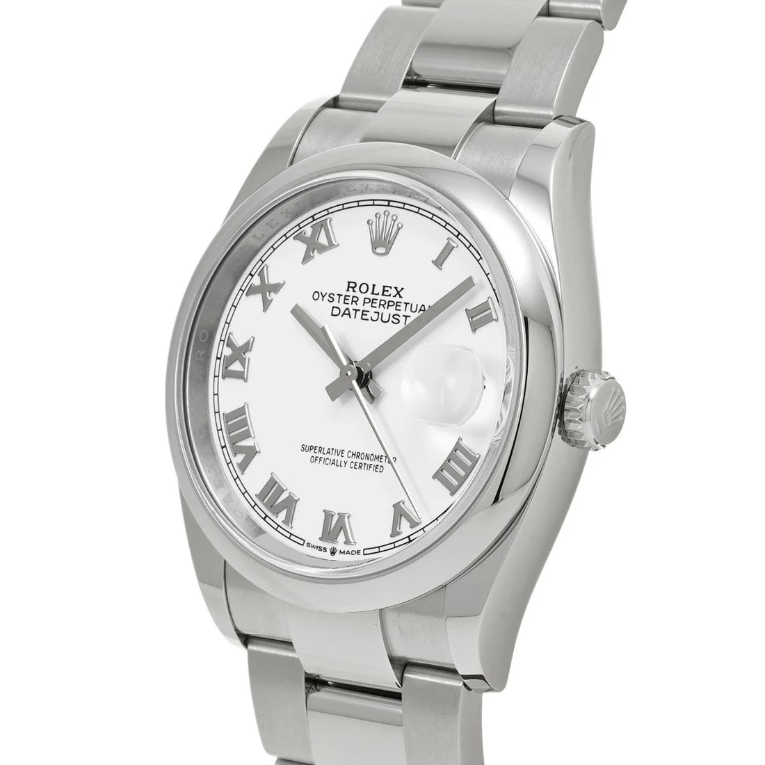 ROLEX DATEJUST WHITE WATCH - 2