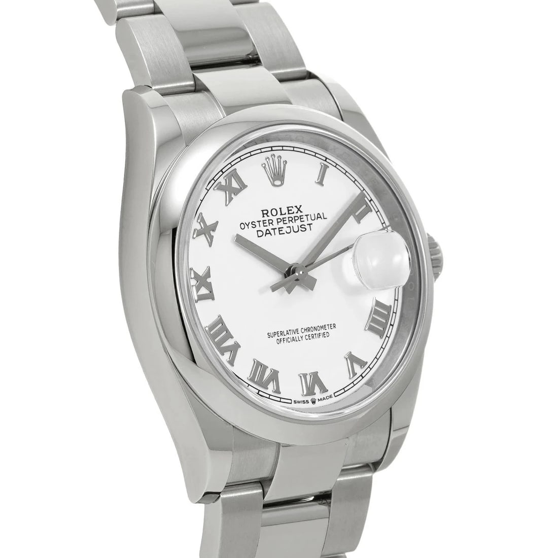 ROLEX DATEJUST WHITE WATCH - 3