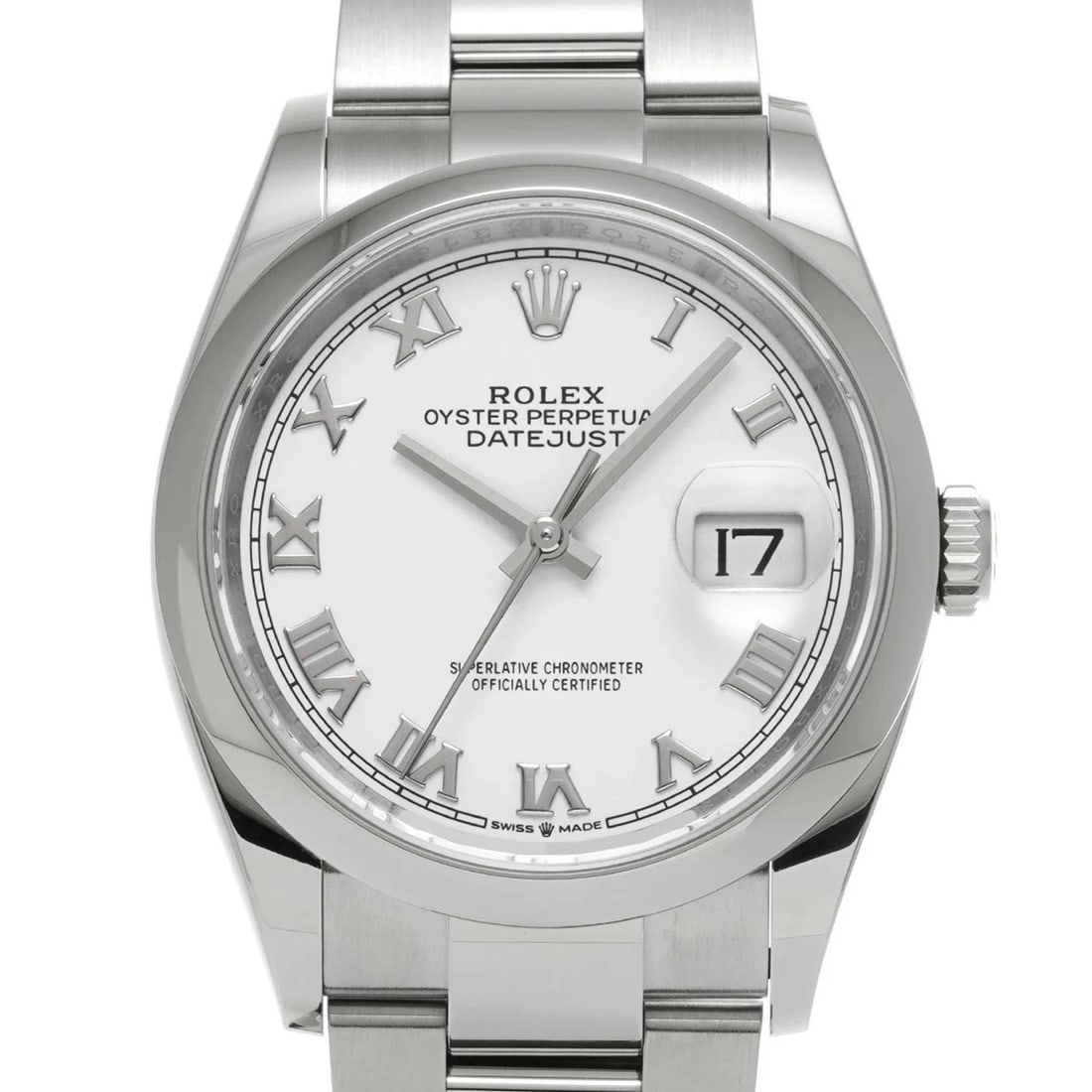 ROLEX DATEJUST WHITE WATCH - 4